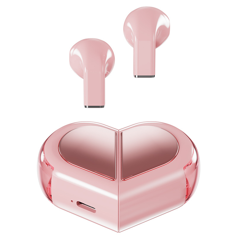 Pc Gaming Apple - Słuchawki bezprzewodowe Bluetooth w kształcie serca,