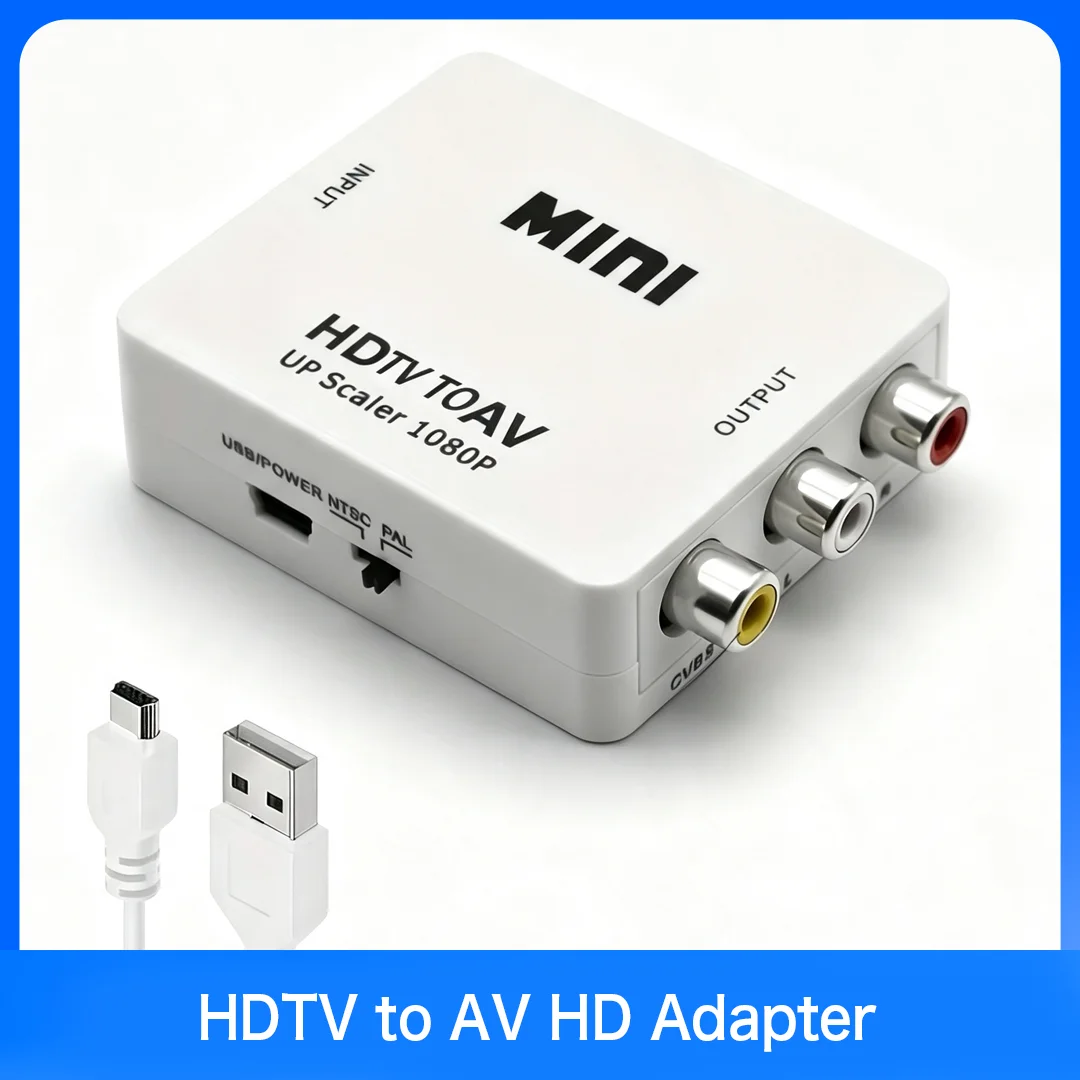 Pc Gaming Video - Adapter HDMI do AV RCA, mini