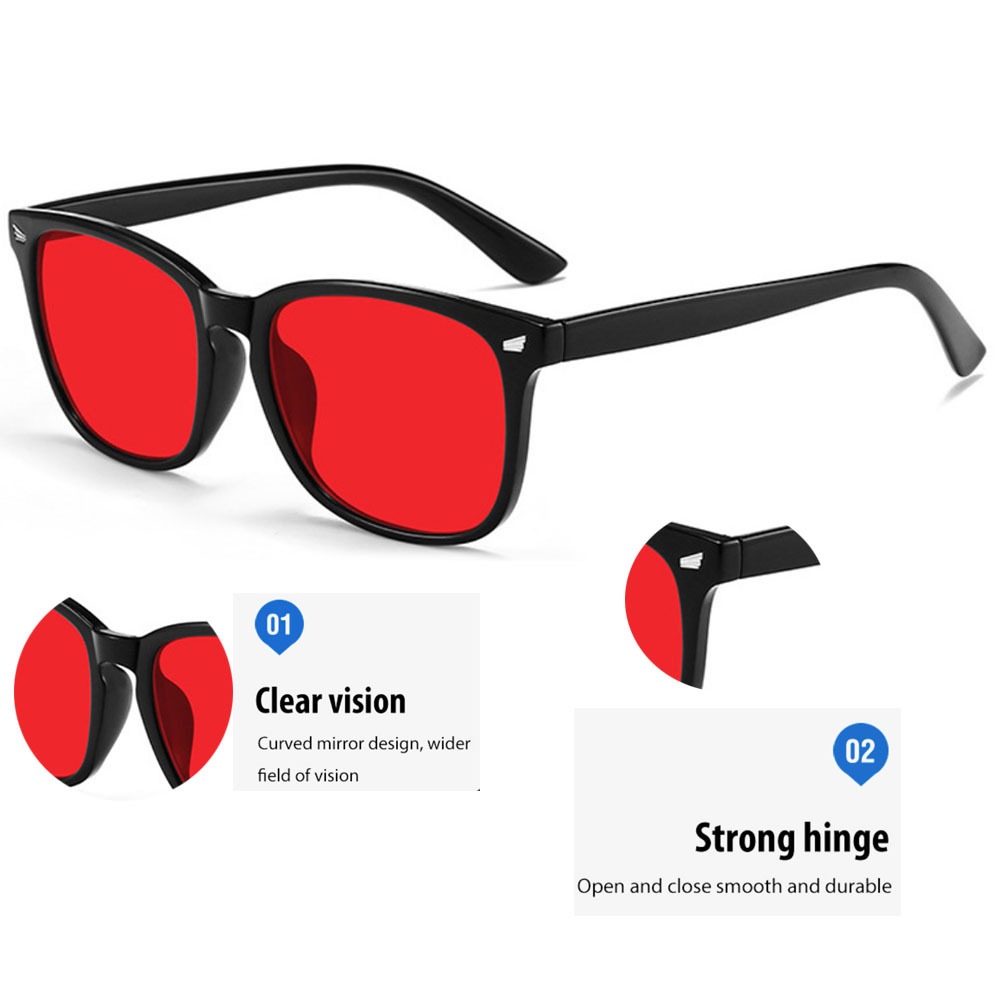 Gaming Glasses Blue Light - Okulary blokujące niebieskie światło z czerwonymi