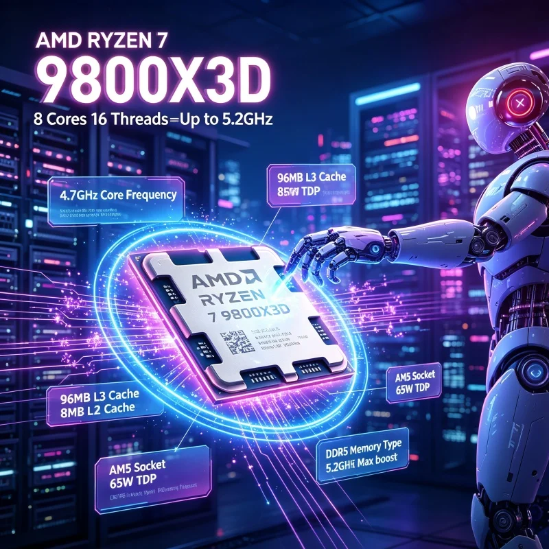 Pc Gaming Amd Ryzen 7 - AMD Ryzen 7 9800X3D Procesor do