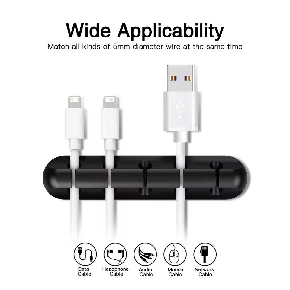 Silikonowy organizer na kable  – Desk Cable Organizer recenzja i cena