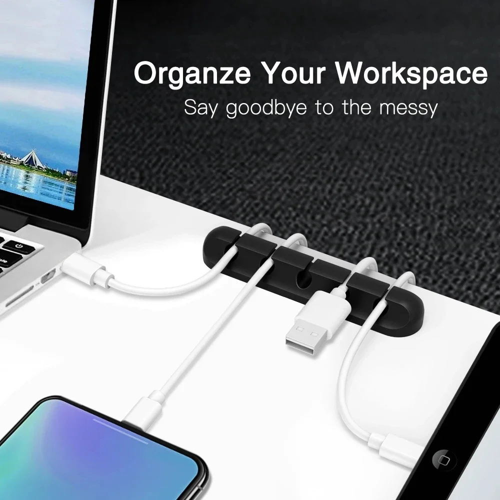 Silikonowy organizer na kable  – Desk Cable Organizer recenzja i cena