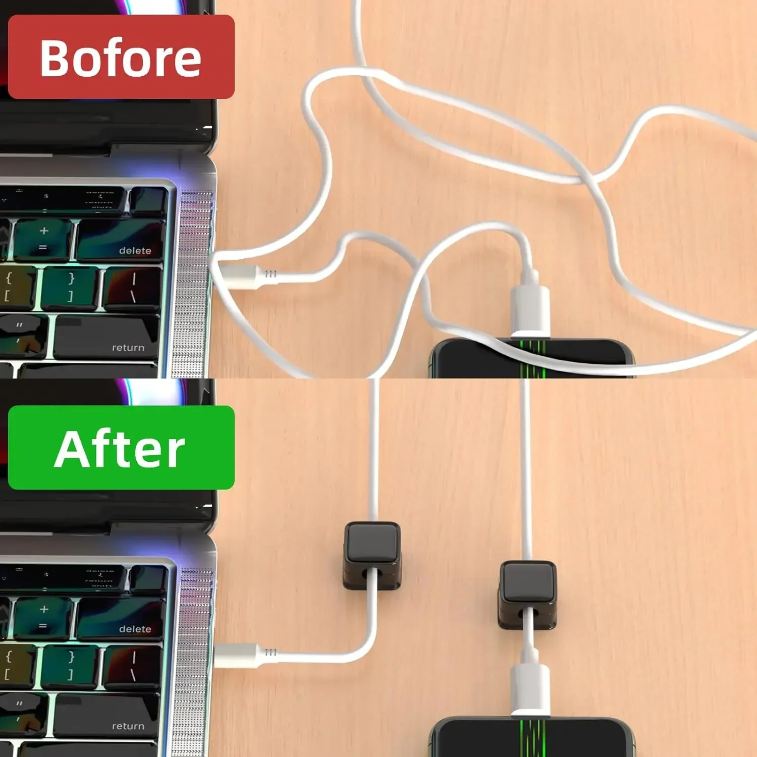 Mały organizer do kabli, magne – Desk Cable Organizer recenzja i cena