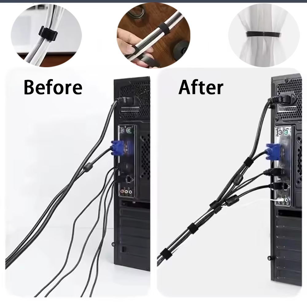 1 szt. Organizer kabli, taśma  – Desk Cable Organizer recenzja i cena
